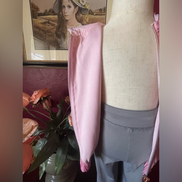 24M Body Glove kids gear, pink and white windbreaker coat and gray pants - Picture 10 of 10